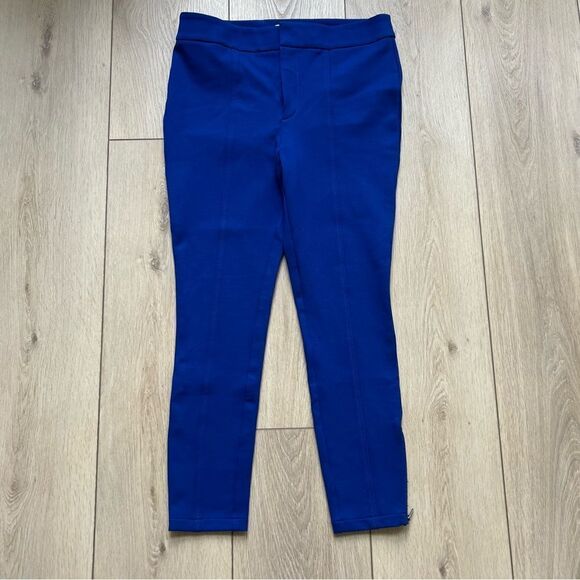 Anthropologie Essential Slim Knit Pants Trousers Cobalt Royal Blue Size 10 - Picture 5 of 15